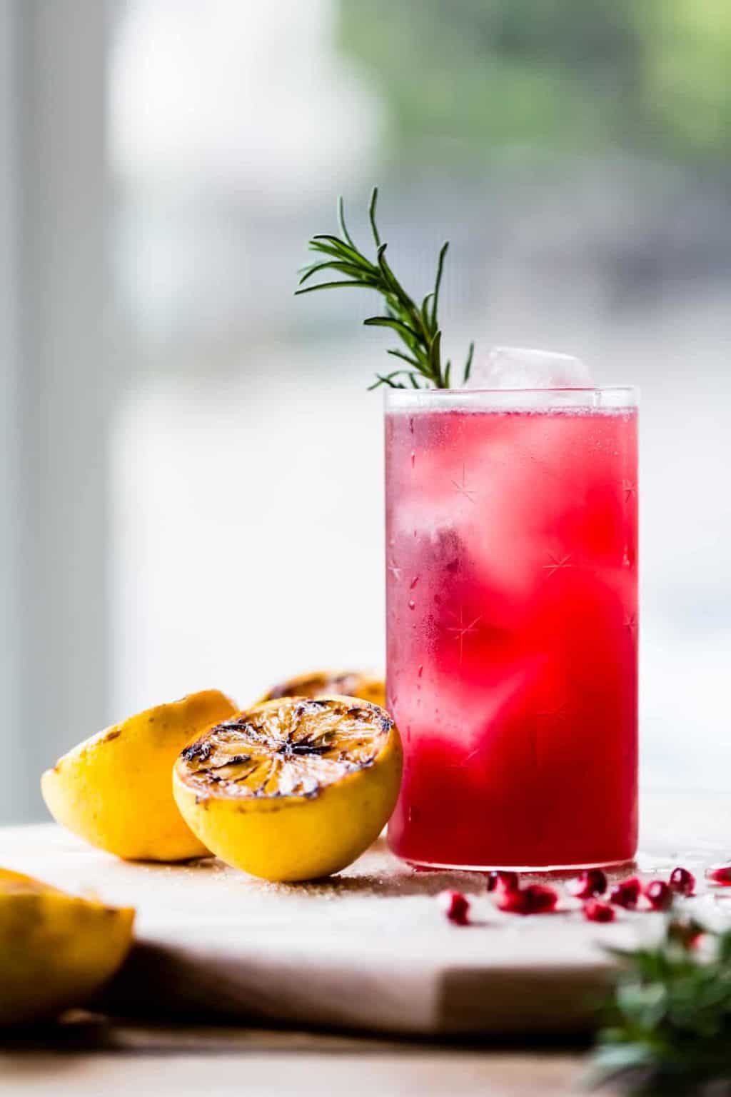 Pomegranate Vodka with Lemon & Rosemary