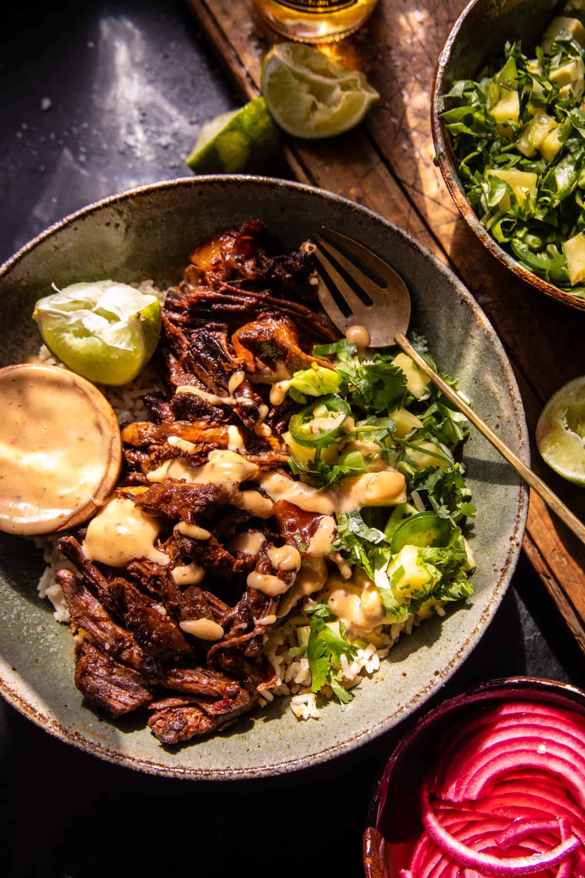 Chipotle Pineapple Pot Roast Bowls