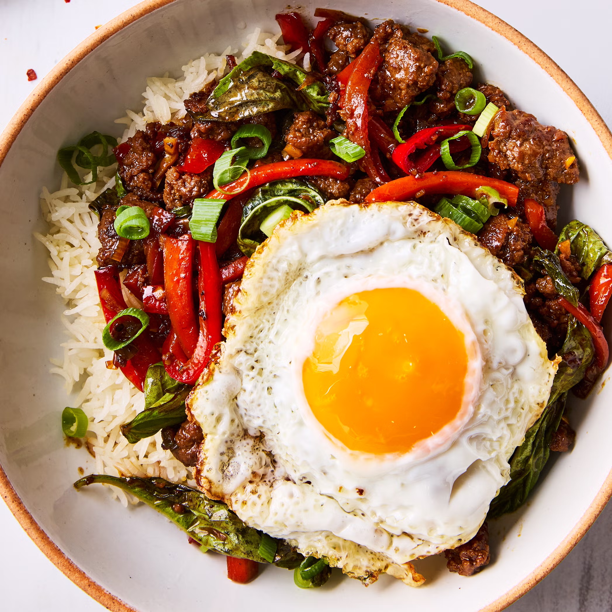 Thai Basil Beef Bowls